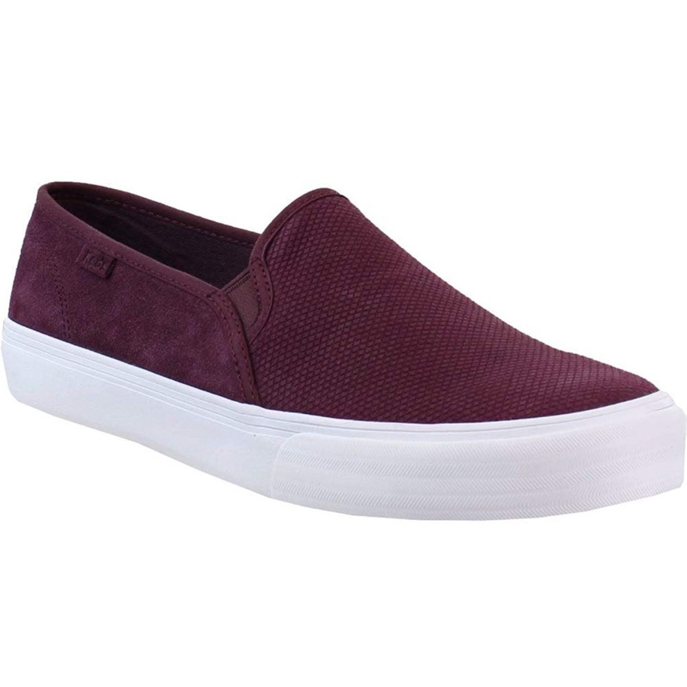 NWT Keds Womens Double Decker Slip On Sneakers Casual Shoes Casual - Burgundy